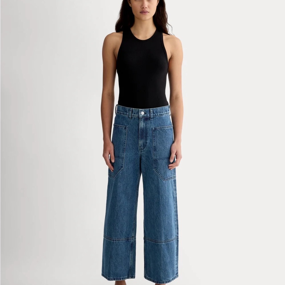 Everlane THE WAY-HIGH® GARDENER CROPPED JEAN in Diamond Stone, size 29